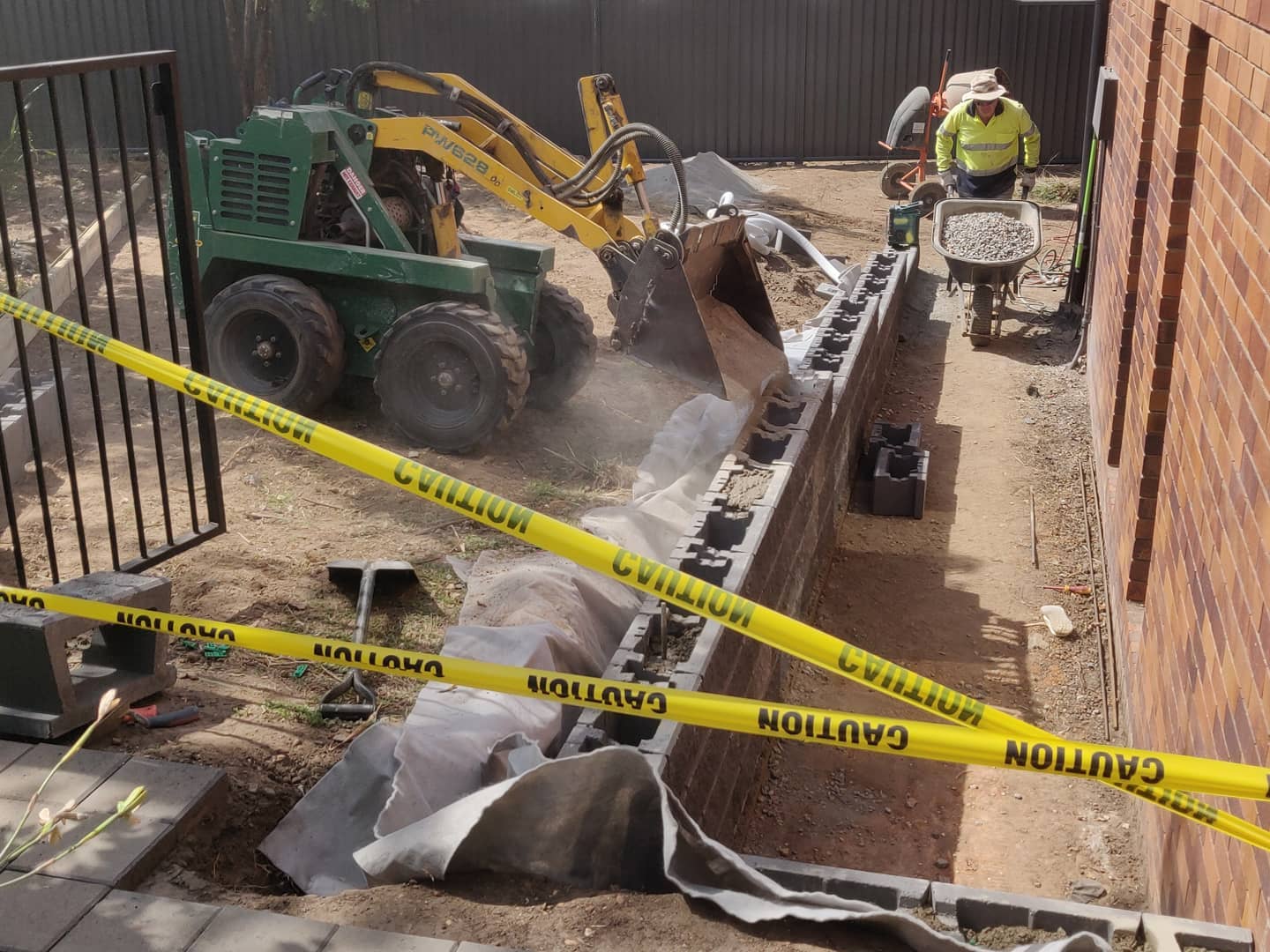 Full Drainage System Installed: Belmont Side Yard Transformation by Rogers Little Loaders