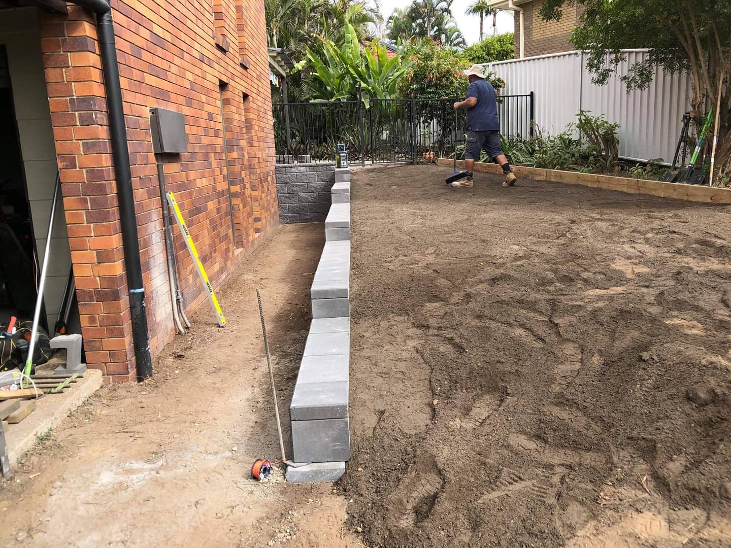 Full Drainage System Installed: Belmont Side Yard Transformation by Rogers Little Loaders