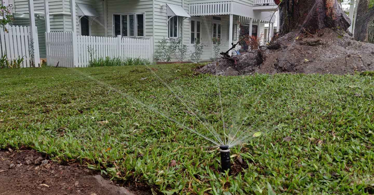 Massive 550m2 irrigation and returf. (Front yard)