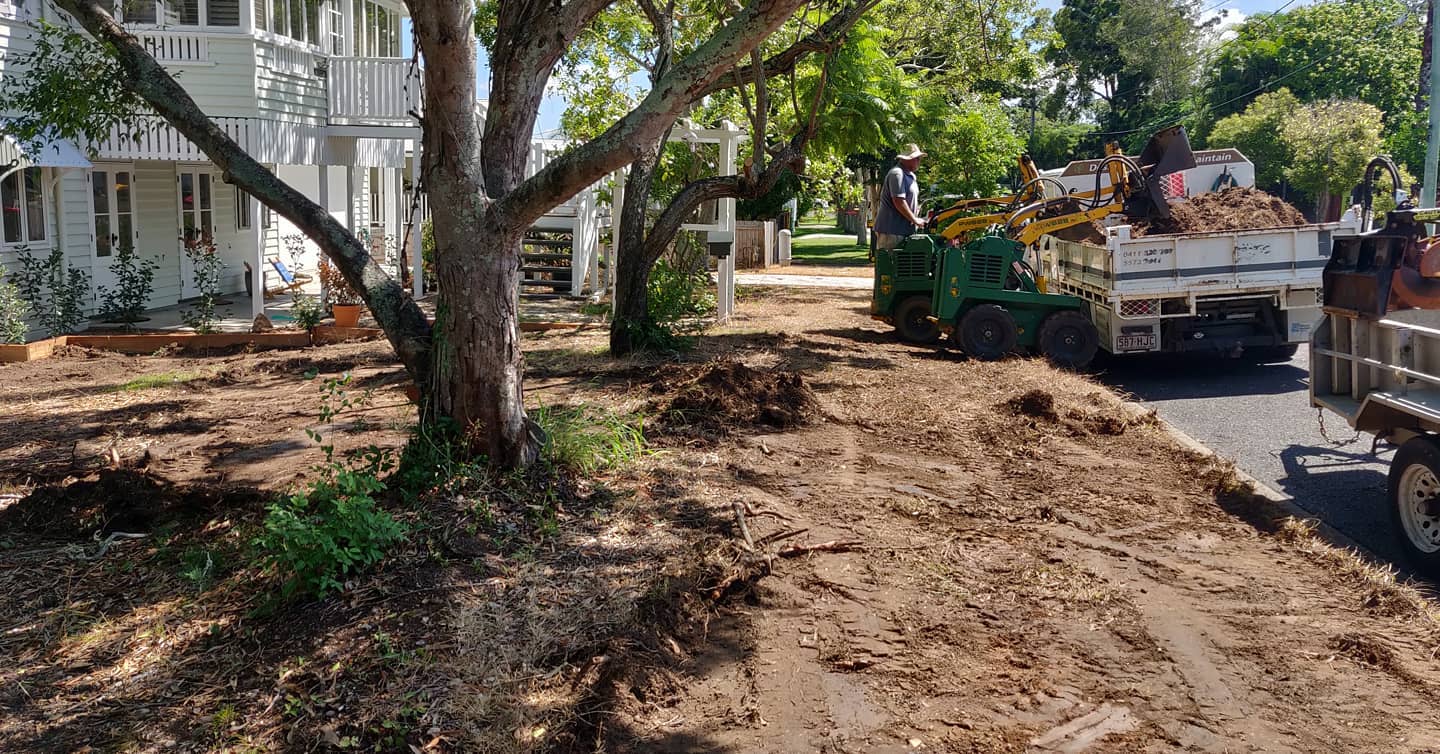 Massive 550m2 irrigation and returf. (Front yard)